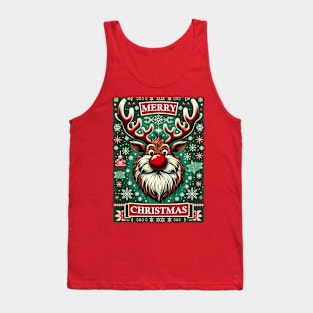Rudolph Christmas Sweater Tank Top